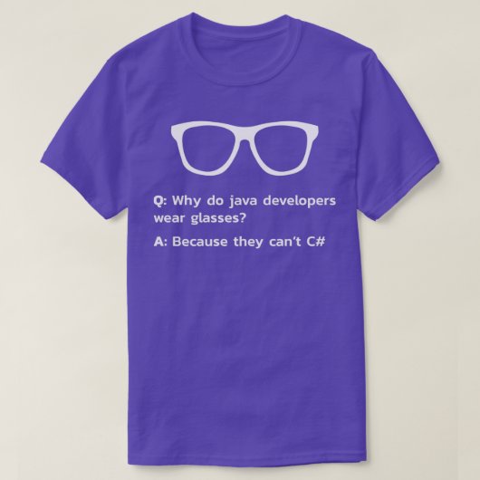 Java Pun Developer T-shirt (Design voorkant)