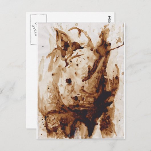 Java Rhino Briefkaart (Voorkant / Achterkant)