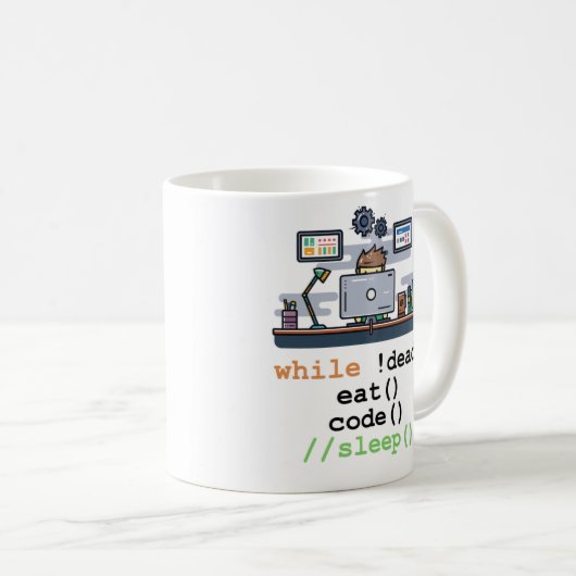 Java Script Coffee Coding Koffiemok (Voorkant rechts)