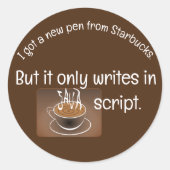 "Java Script" Ronde Sticker (Voorkant)