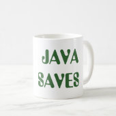 Java slaat op Zombies koffie Mok (Voorkant rechts)