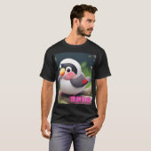 Java sparrow cute Japanese Traditional rice cake T-shirt (Voorkant volledig)