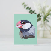 Java Sparrow—vereenvoudigd Briefkaart (Staand voorkant)