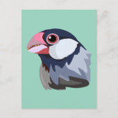 Java Sparrow—vereenvoudigd Briefkaart (Voorkant)