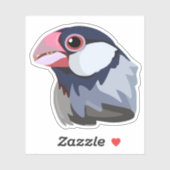 Java Sparrow—vereenvoudigd Sticker (Vel)