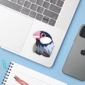 Java Sparrow—vereenvoudigd Sticker (Laptop met iPhone)
