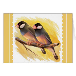 Java Sparrow zoekt realistisch schilderen