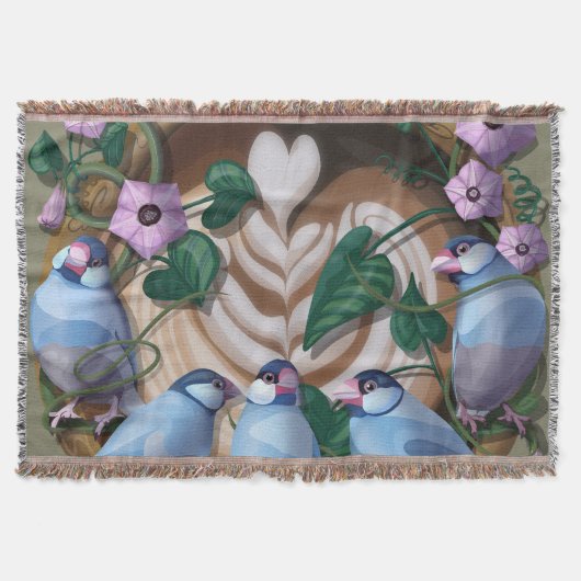 Java Sparrows, Java Coffee Deken (Voorkant)