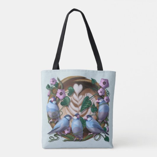Java Sparrows, Java Coffee Tote Bag (Achterkant)