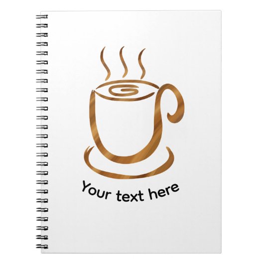Java Stoom Cup | Houten Gebogen Koffie & Thee Notitieboek (Voorkant)