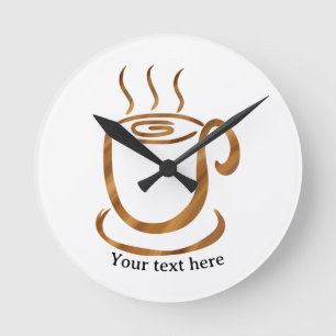 Java Stoom Cup Houten Gebogen Koffie & Thee Ronde Klok