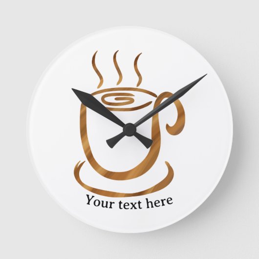 Java Stoom Cup | Houten Gebogen Koffie & Thee Ronde Klok (Voorkant)