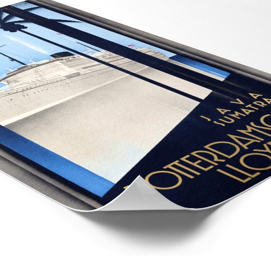 Java Sumatra Rotterdamsche Lloyd Vintage Poster (Hoek)