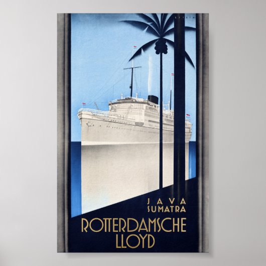 Java Sumatra Rotterdamsche Lloyd Vintage Poster (Voorkant)