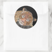 java-tijger ronde sticker (Tas)