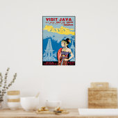 Java Travel Poster Indonesia Art Tourism Print (Keuken)
