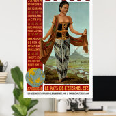 Java Vintage Travel Poster teruggezet (Thuiskantoor)