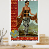 Java Vintage Travel Poster teruggezet (Keuken)