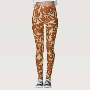 Javaans bloemmotief: geweven textuur. leggings