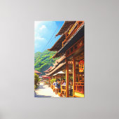 Javaans koffiehuis canvas afdruk (Voorkant)