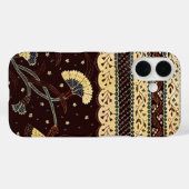 Javaanse batik Textile Wallpaper Pattern Case-Mate iPhone Case (Achterkant (horizontaal))