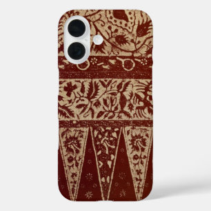  Javaanse batik Textile Wallpaper Pattern iPhone 16 Hoesje