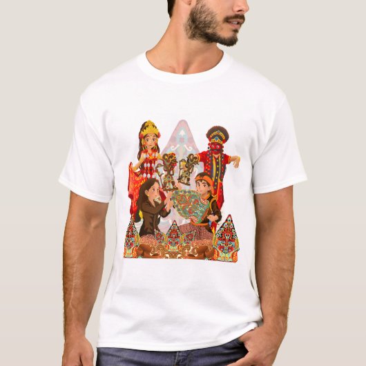 Javaanse culturele voorstelling t-shirt (Voorkant)