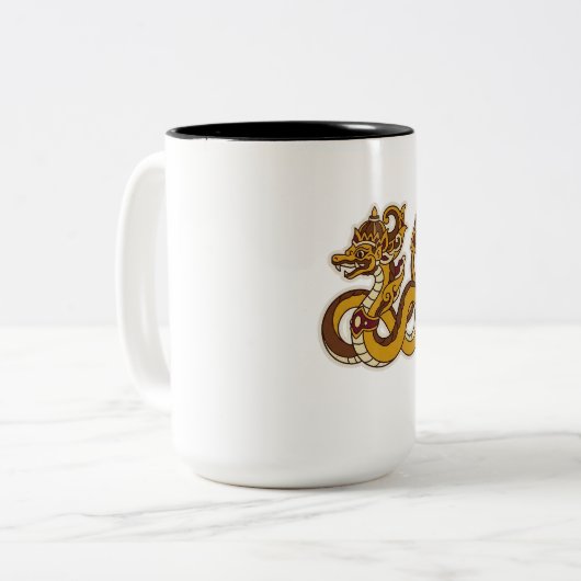 Javaanse draak tweekleurige koffiemok (Voorkant links)