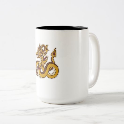 Javaanse draak tweekleurige koffiemok (Voorkant rechts)