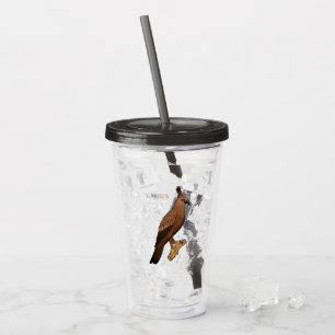 Javaanse havikarend vogel cartoon illustratie acryl drinkbeker