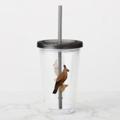 Javaanse havikarend vogel cartoon illustratie acryl drinkbeker (Voorkant)