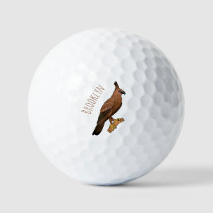 Javaanse havikarend vogel cartoon illustratie golfballen