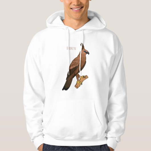 Javaanse havikarend vogel cartoon illustratie hoodie (Voorkant)