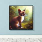Javaanse kat  canvas afdruk (Insitu (Houten vloer))