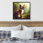 Javaanse kat  canvas afdruk (Insitu (Slaapkamer))