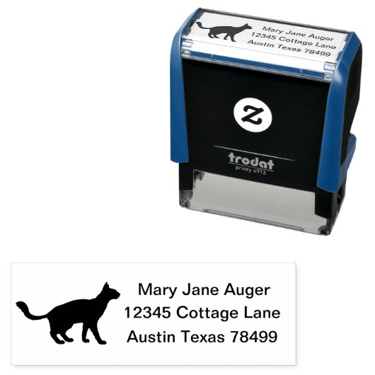 Javaanse kat gepersonaliseerd  zelfinktende stempel (In situ)