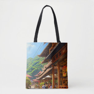 Javaanse koffiehuis tote bag