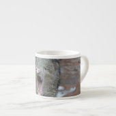 Javalina met zijn mond open espresso kop (Voorkant rechts)