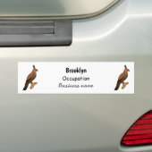 Javan hawk eagle bird cartoon bumpersticker (Op auto)