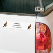 Javan hawk eagle bird cartoon bumpersticker (Op Truck)