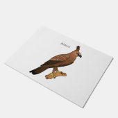Javan hawk eagle bird cartoon deurmat (Schuin)