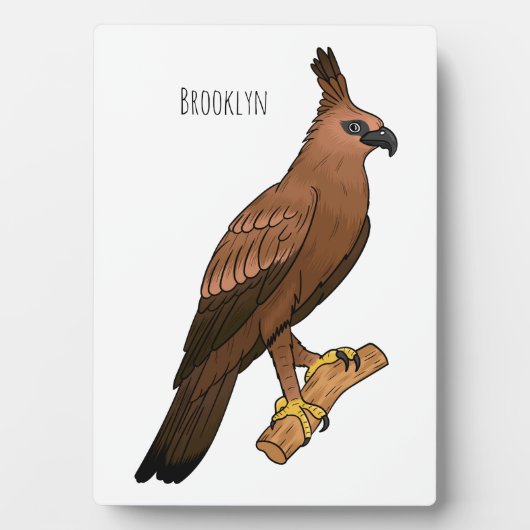 Javan hawk eagle bird cartoon fotoplaat (voorkant)
