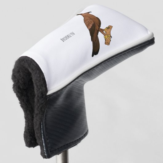 Javan hawk eagle bird cartoon golfheadcover (3/4 voorkant)