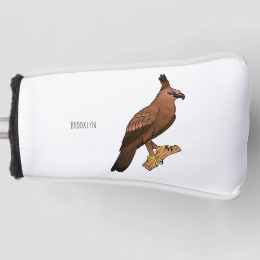 Javan hawk eagle bird cartoon golfheadcover (Voorkant)