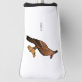 Javan hawk eagle bird cartoon golfheadcover (Draai 90)