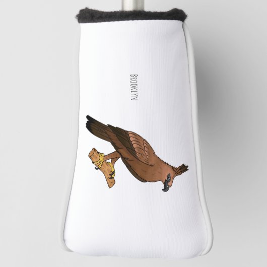 Javan hawk eagle bird cartoon golfheadcover (Draai 90)