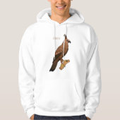 Javan hawk eagle bird cartoon hoodie (Voorkant)