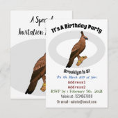 Javan hawk eagle bird cartoon kaart (Voorkant / Achterkant)