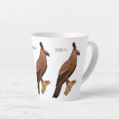 Javan hawk eagle bird cartoon latte mok (Rechterhoek)