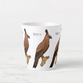 Javan hawk eagle bird cartoon latte mok (Voorkant)